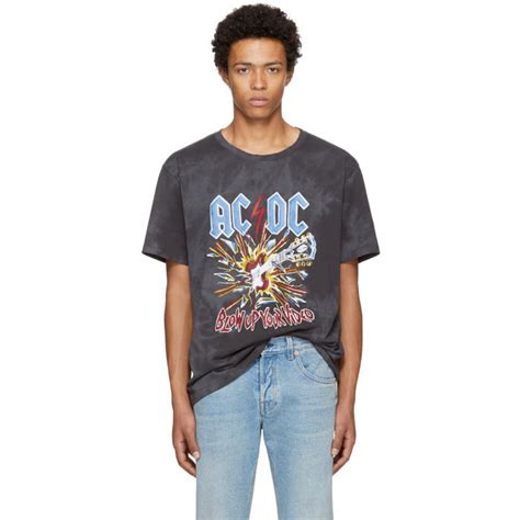 ac dc t shirt gucci|Gucci: Black 'AC/DC' Logo T.